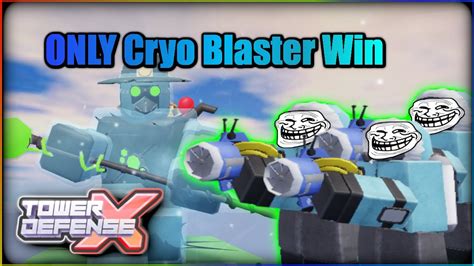 Only Cryo Blaster on IMPOSSIBLE Map - Easy Mode || Roblox TDX - YouTube