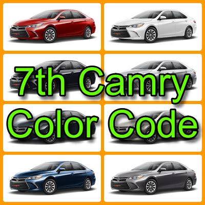 2016 Toyota Camry(7th Generation) Check the color code and purchase touch-up paint - Repairnamja