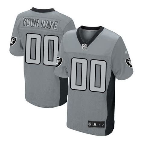 Nike Oakland Raiders Men's Customized Limited Grey Shadow Jersey