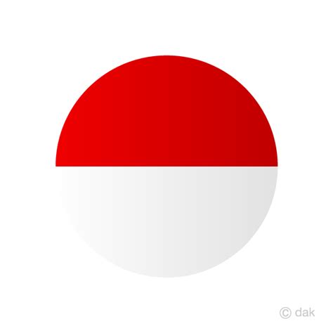 Indonesia Circle Flag Clip Art Free PNG Image｜Illustoon