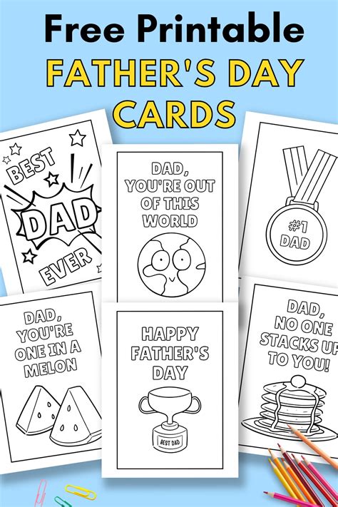 Printable Father's Day Cards To Colour — Gathering Beauty