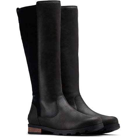 Sorel Women's Emelie Tall Casual Boots - Black | elliottsboots