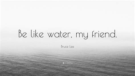 Bruce Lee Quote: “Be like water, my friend.”