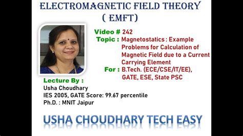 Video # 242-Magnetostatics : Example Problems for Magnetic Field due to Current Carrying ...