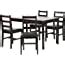 Amazon.com: Festnight 5 Pcs Kitchen Dining Set 4 Person Dining Table with Chairs Wooden Set Home ...