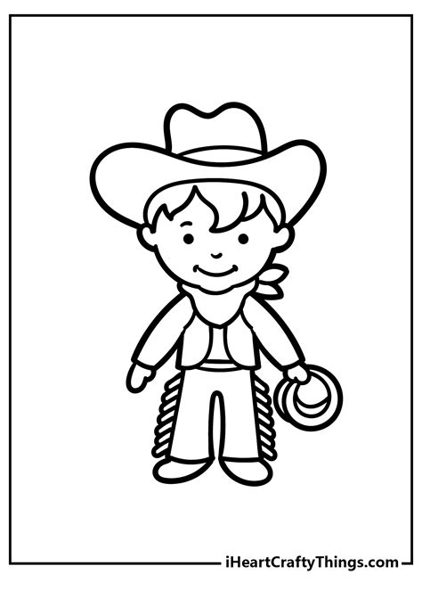 Cowboy Coloring Pages Free Printable