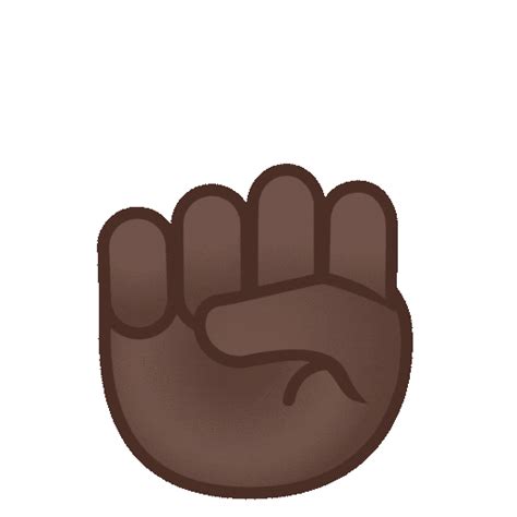 🏿 Victory Hand: Dark Skin Tone Emoji on Noto Color Emoji, Animated 15.0