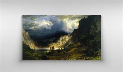 Albert Bierstadt : A Storm in the Rocky Mountains. Canvas Art Print - Poster Fine Art Paper ...