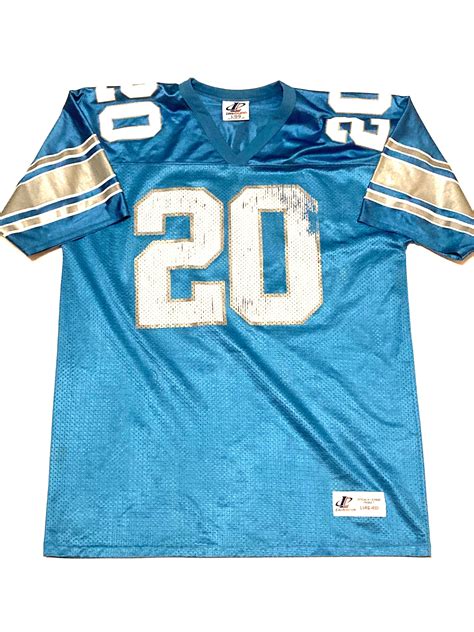 Vintage Detroit lions jersey Barry sanders XL fit baby blue | Etsy