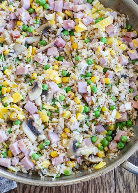 {Better Than Take-Out} Fried Rice with Ham and Vegetables - Barefeet in the Kitchen