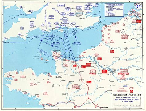 Map of the Allied Landings in Normandy