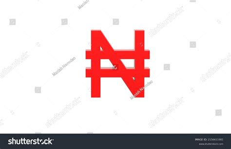 Nigerian Naira Currency Symbol Nigeria Red Stock Illustration ...