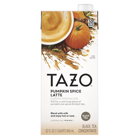 TAZO Pumpkin Spice Chai Latte Iced Tea Concentrate, Black Tea, 32 oz Carton - Walmart.com