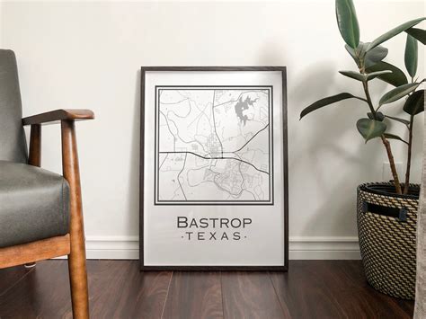 Bastrop Texas Map digital Download - Etsy