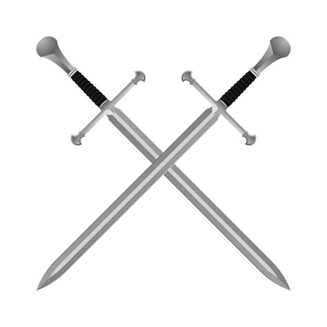 Medieval crossed swords 1214069 Vector Art at Vecteezy