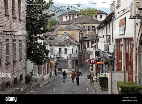 Old town of Gjirokastra, Albania Stock Photo - Alamy