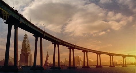 Download Sunset, Bridge, Matte Painting. Royalty-Free Stock Illustration Image - Pixabay