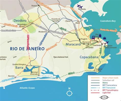 Rio de Janeiro airports map - Map of Rio de Janeiro airports (Brésil)