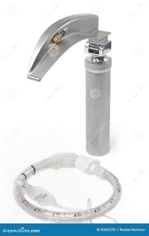 Laryngoscope and Intubation Tube Stock Photo - Image of medicine, metal: 8362370