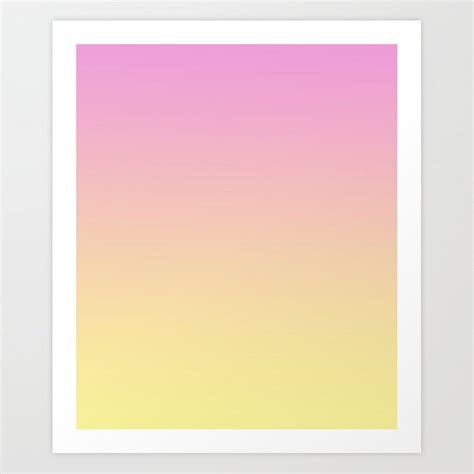 Pink, orange, yellow gradient. Ombre Art Print by Luciena - X-Small ...