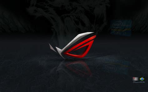 ASUS ROG logo, ASUS, i7, digital art, reflection HD wallpaper ...