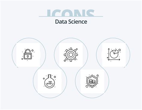 Data Science Line Icon Pack 5 Icon Design. data. setting. book. gear ...