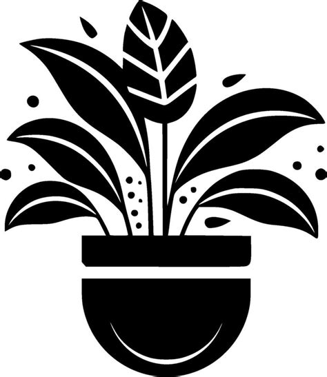 Plants - Black and White Isolated Icon - Vector illustration 28172491 Vector Art at Vecteezy