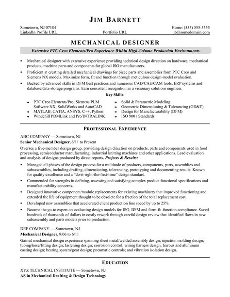 Mechanical Design Engineer Resume - spradleybarr