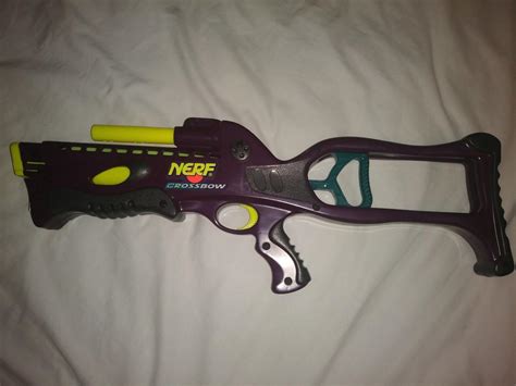 Vintage 1995 Nerf Crossbow Blaster Purple And Yellow Kenner | #1875656803