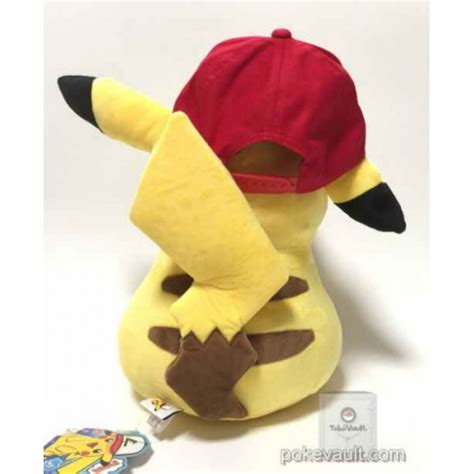 Pokemon Center 2017 Ash Hat Pikachu Movie Version Large Size Plush Toy