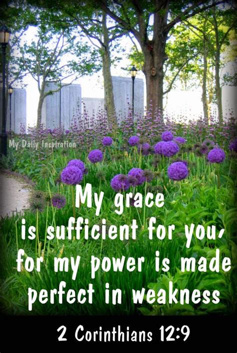 My grace is sufficient for you