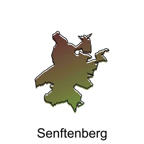 map City of Senftenberg, World Map International vector design template ...