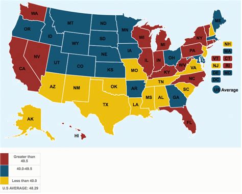 Gas Prices Per State Map - Printable Map