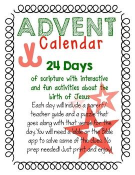 Interactive Christian Advent Calendar Preview by Lauren Jones | TPT