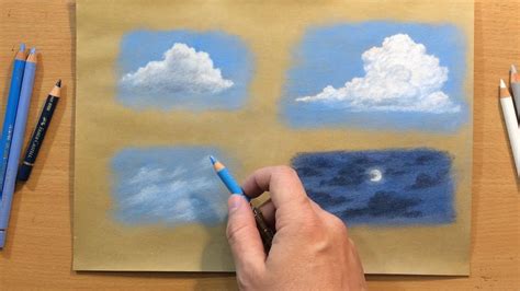 How to Draw Clouds and the Sky - Landscape in Colored Pencil | Pencil ...