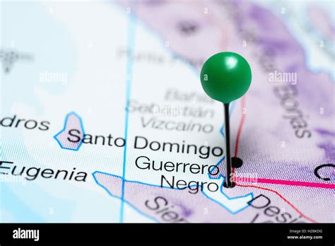 Guerrero Negro pinned on a map of Mexico Stock Photo - Alamy