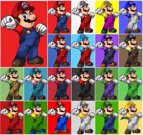 Roster Mario SSBC style SSF2 + Skins by MrChecoBubblun on DeviantArt