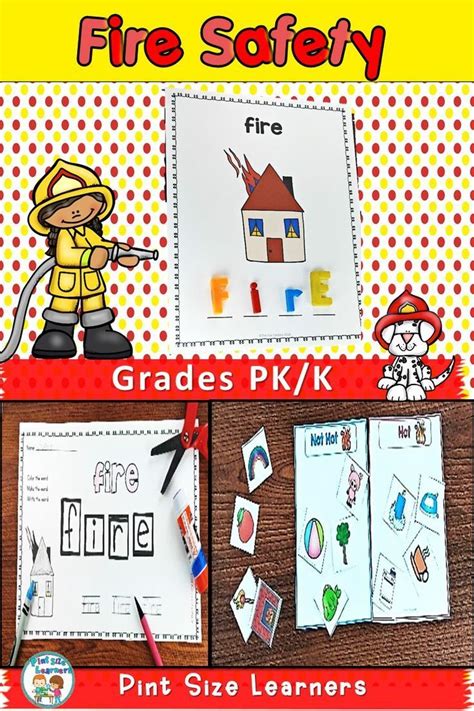 PK K Fire Safety Activities and Worksheets | Fire Safety Week or Month ...