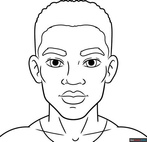 Black Man's Face Coloring Page | Easy Drawing Guides