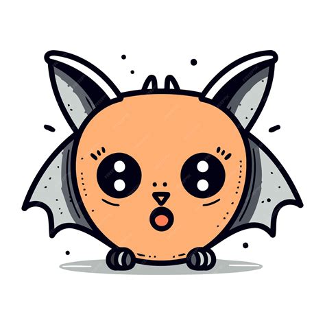 Premium Vector | Cute bat cartoon vector illustration isolated on white ...