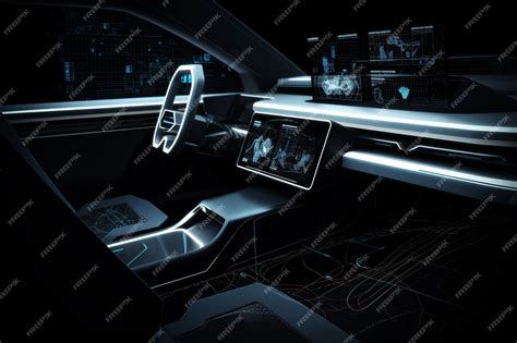 Premium AI Image | ai generated driverless car interior with futuristic ...