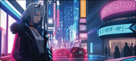 Futuristic City Anime - deskpads.gallery