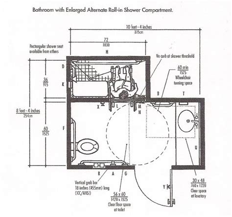 Image result for accessible bathroom dimensions roll in shower ...