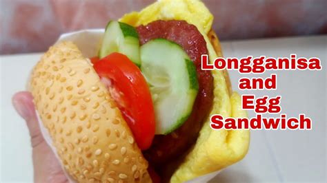 LONGGANISA AND EGG SANDWICH/LONGGANISA BURGER/Easy Breakfast Recipe ...