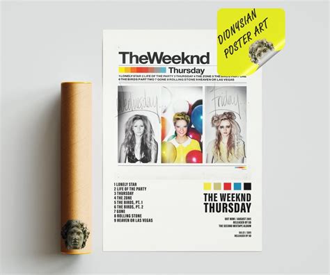 The Weeknd Thursday Poster Album Cover Poster Tracklist - Etsy