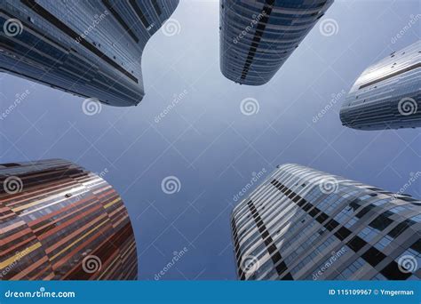 Skyscrapers in Beijing stock image. Image of downtown - 115109967