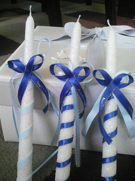 Three types of candle ideas for a babtism Christening Decorations ...