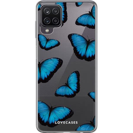 LoveCases Samsung Galaxy A12 Gel Case - Blue Butterfly