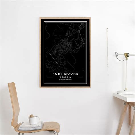 FORT MOORE MAP High Res Map Map of Fort Moore Fort Moore - Etsy Finland