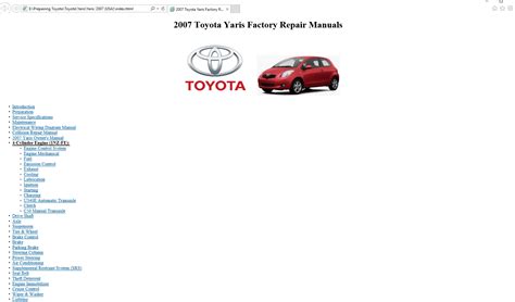 Toyota Yaris [2007] Workshop Service Manual | Auto Repair Manual Forum ...